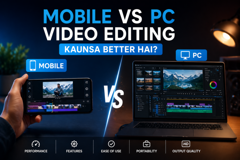 Mobile vs PC Video Editing: Kaunsa Better Hai?
